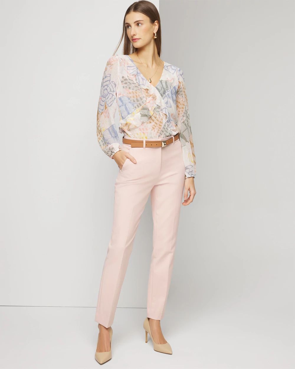 WHBM Elle Slim Ankle Lightweight Comfort Stretch Pant White House Black Market